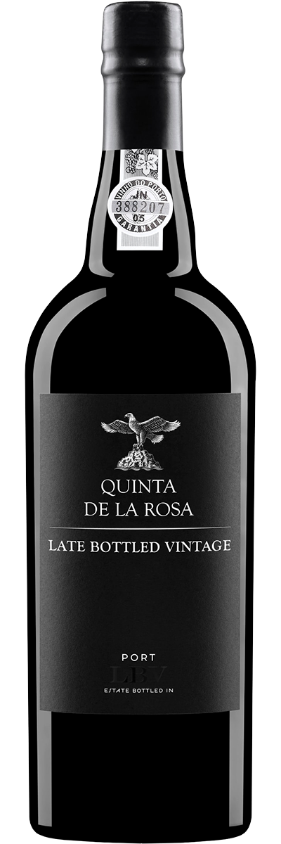 Quinta de la Rosa Late Bottled Vintage Port wine bottle
