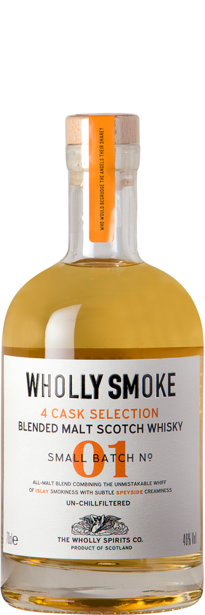 Bottle of The Wholly Spirits Company Wholly Smoke Blended Malt Scotch Whisky, 70cl, 46% ABV, Scotland