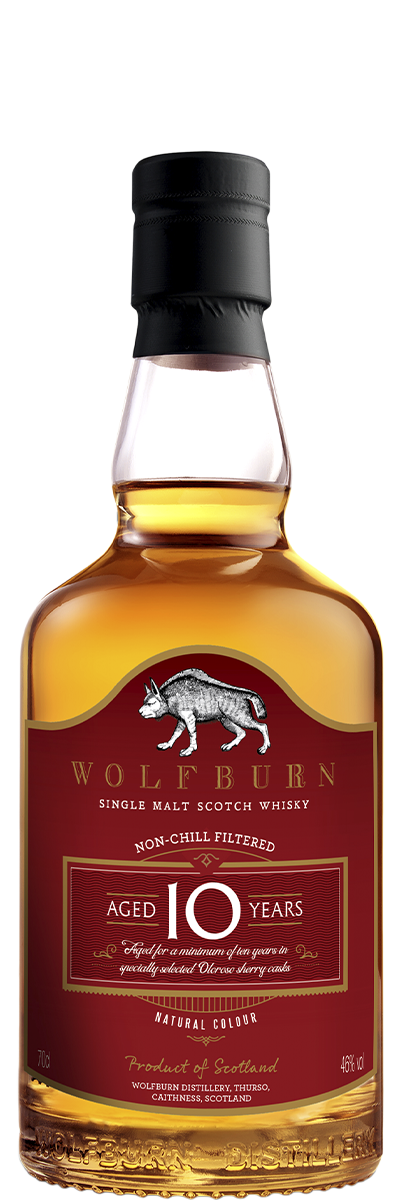 Bottle of Wolfburn 10 Year Old Single Malt Scotch Whisky, 70cl, 46% ABV, Scotland