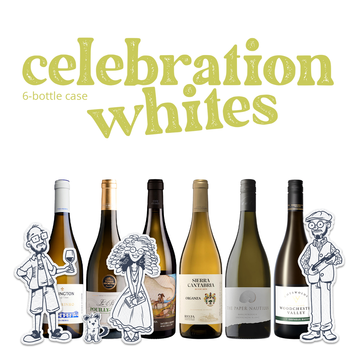 Monty's Wine Emporium Celebration Whites 6-Bottle White Wine Case, six exceptional bottles for special occasions at great value