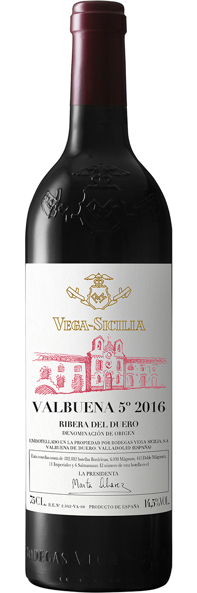 Bottle shot of Vega Sicilia Valbuena 5 2016