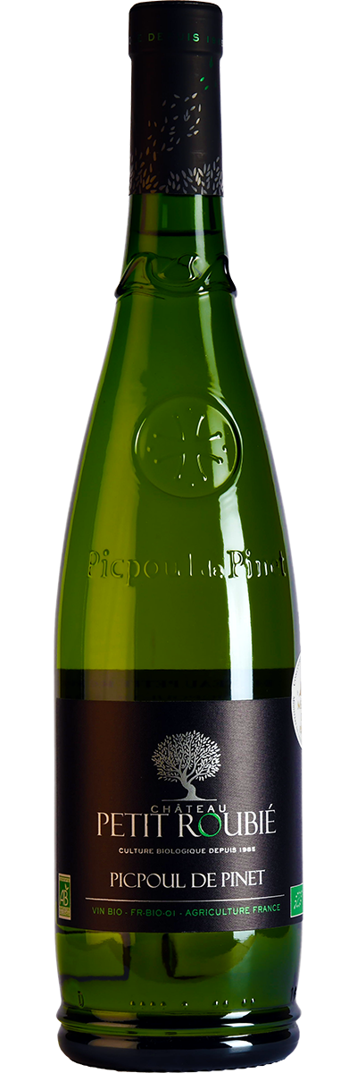 Bottle shot of Château Petit Roubie Picpoul de Pinet