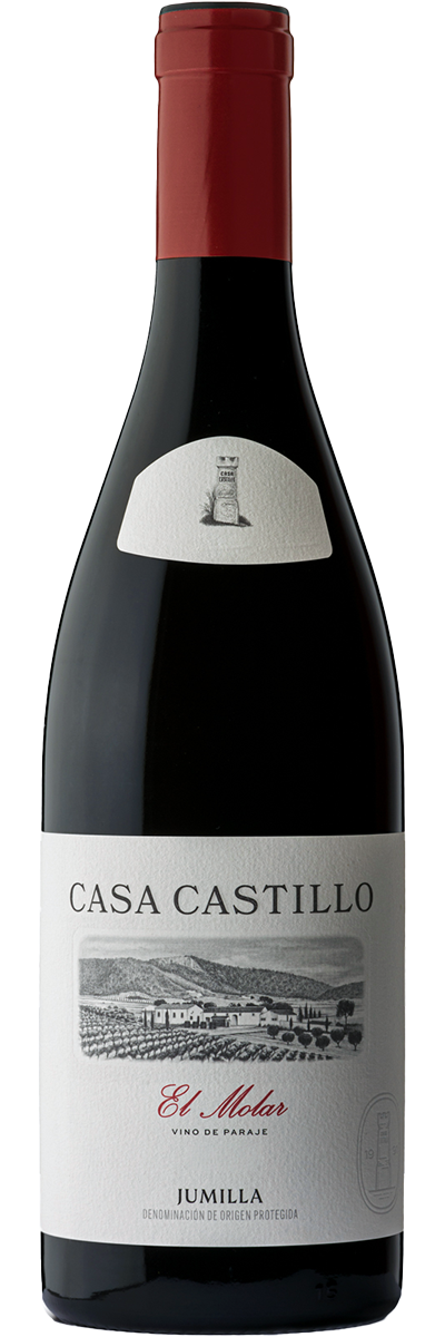 Bottle of Casa Castillo El Molar, Jumilla, Spain, old vine Garnacha Grenache red wine