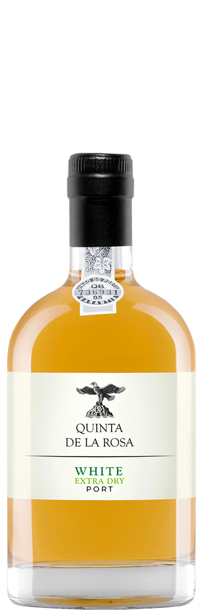 Bottle shot of Quinta de la Rosa White Port Extra Dry 50cl