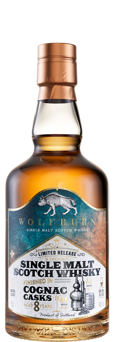 Bottle of Wolfburn Cognac Cask Finish Single Malt Scotch Whisky, 70cl, 46% ABV, Scotland